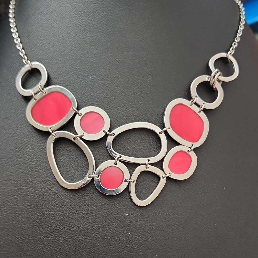 GA Stamped FASHION NECKLACE MODERN MIXED MATERIALS GEOMETRIC
